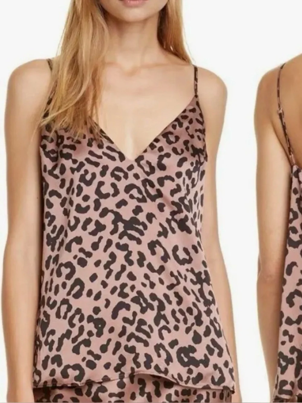 Cami NYC Mauve Leopard Print Satin Cami - Picture 1 of 7